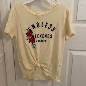 forever 21 yellow graphic tee